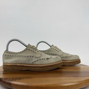 Womens Church's‎ Keely Taupe Suede Platform Wingtip Eyelet Oxfords Size EU 37
